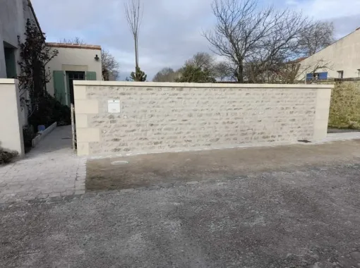 Réalisation d’un mur en moellons à saintes, Rochefort, HD Rénovation